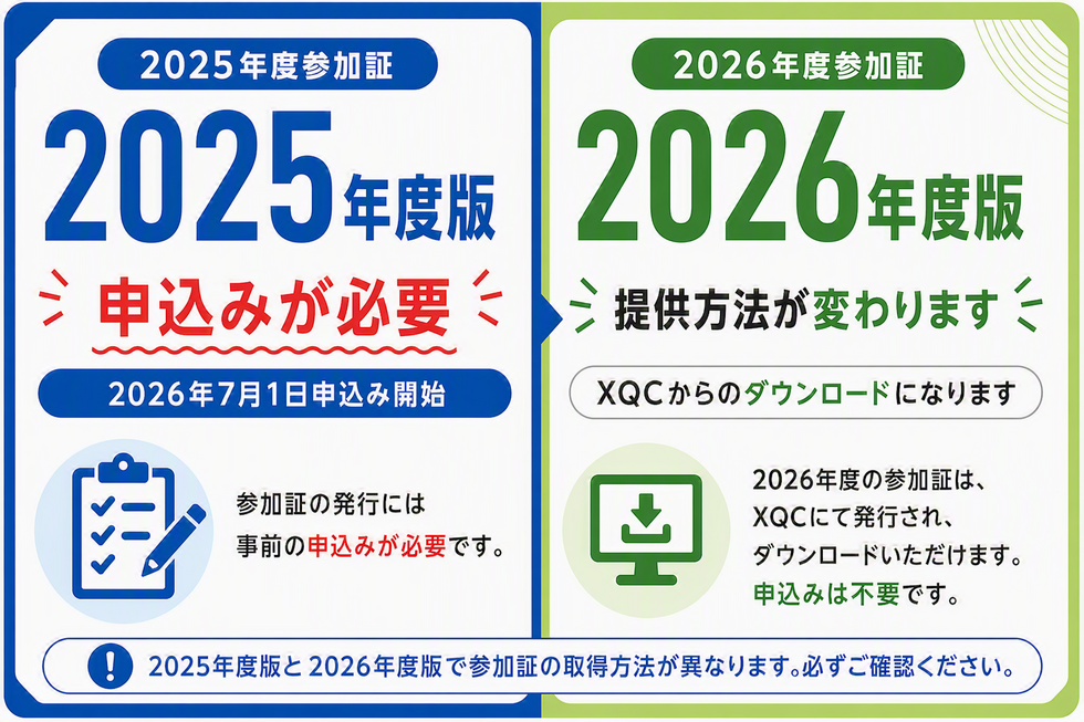参加証発⾏申込み